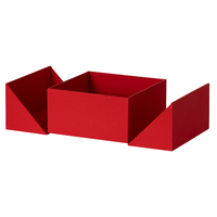 Boîte cadeau en carton bleu de luxe avec impression personnalisée, poignée unique, boîtes rigides en papier pour cadeaux haut de gamme
