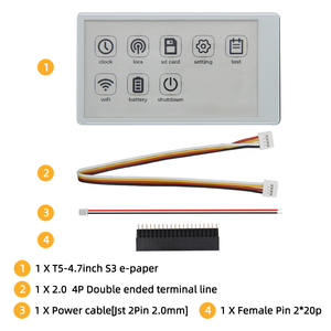 लिलिगो T5-4.7-S3 डेवलपमेंट बोर्ड 4.7 इंच के ई-पेपर मॉड्यूल ESP32-S3-WROOM-1 16 एमबी पीस्राम और 8 एमबी फ्लैश - Product Image 4