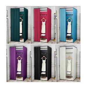 יוקרה נייד חדר הלבשה נייד וילון בגדי חנות הולם חדרי מכירה הולם חדר - Product Image 5