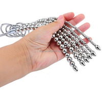 SacKnove Bullet Pull Beads Slug Estimulador Pene Plug Varillas de sonido Metal Dilatador masculino Inserciones uretrales para hombres Masturbación