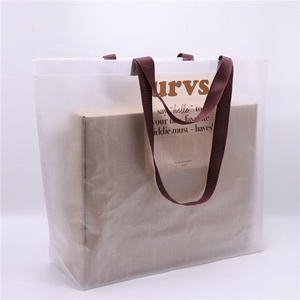 Hot Selling Reusable Clear Polypropylene PP Woven Lamination Tote Bags Promotional Recyclable Shopping Bags