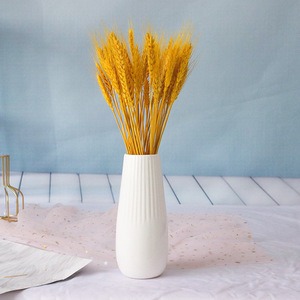 Decoraciones de Espigas de Trigo Populares para el Hogar, Florero de Cerámica, Estilo Moderno Minimalista, Decoración para Sala de Estar, Flores Secas Doradas - Product Image 1