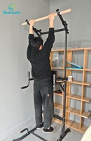 Station de musculation multifonctionnelle pour la maison, barre de traction autoportante robuste avec barres parallèles pour exercices du corps entier