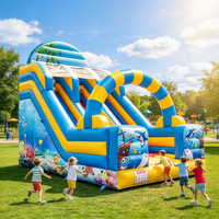 Château gonflable pour enfants, structure de jeu gonflable avec toboggan, équipement de jeu commercial pour fêtes d'anniversaire, location