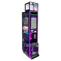 Mini machine de jeu d'arcade à grue à monnayeur, vitrine métallique pour cadeaux