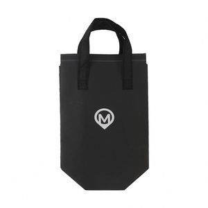 Black Cheap Non Woven Disposable Cooler Bag Takeaway Cold Hot Drinks Coffee Delivery Thermal Insulated Letter Pattern - Product Image 2