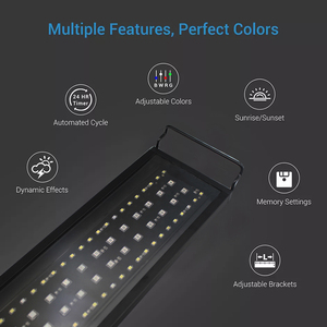 Luce LED Professionale per Acquario 30-120cm con Telecomando, Illuminazione Intelligente a Spettro Completo per Piante Vive e Pesci - Product Image 4