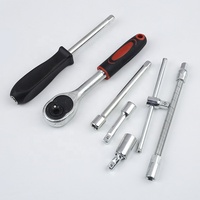 Kit d'outils de réparation automobile, jeu de clés à douille de 1/4 pouce, jeu de tournevis à cliquet, jeu de clés à douille, outils manuels durables, kit de réparation automobile