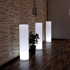 <span class=keywords><strong>Lampadaire</strong></span> extérieur lumineux LED E27 Lampe d'ambiance cylindrique décorative de rue de couloir intérieur solaire pour le paysage - Product Image 1