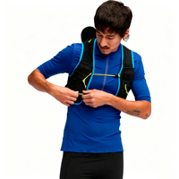 Gilet d'hydratation léger et respirant unisexe avec 2 flacons souples pour la course à pied, le marathon, la randonnée et le cyclisme