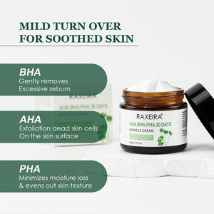 Crema BHA PHA AHA de Marca Privada, Crema Facial Nutritiva Milagrosa de 30 Días, Crema Hidratante Natural de Árbol de Té Anti-Acné - Product Image 2