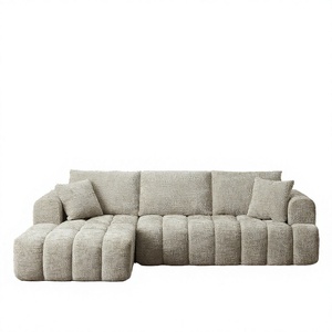 Chenille L-Shape Convertible Luxury Sectional Oversized <b>Sofa</b> Set Modern Comfy Sleeper Couch Memory <b>Foam</b> for Hotel Villa - Product Image 2