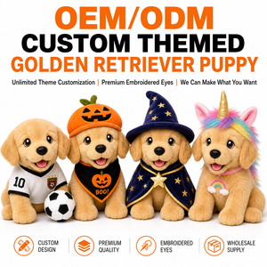 Peluche de Alta Calidad con Diseño de Golden Retriever, Regalo de Navidad, Peluche Personalizado, Fabricante OEM/ODM, Juguete de Peluche Suave - Product Image 2