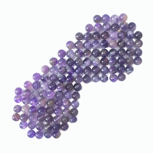 Women Cosmetic Gift Natural Purple Amethyst Round Bead Eye Mask Mini Size Cooling Stone Eye Cover Reusable Eye Relax Tool - Product Image 6