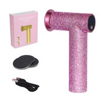 Lime à pieds électrique automatique en acier inoxydable rose diamantée pour éliminer les peaux mortes