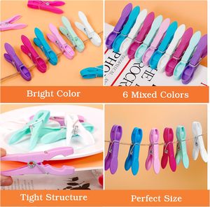 Pinces à linge en plastique TPR populaires, lot de 12, vente en gros - Product Image 2