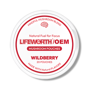 LIFEWORTH minuman energi alternatif nootropik fokus Wildberry jamur 20 kantong dapat - Product Image 1