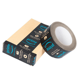 Writable Adhesive Fiber Custom logo Printed Black Prime Cable <strong>Binding</strong> Packing Packaging Water Free Kraft Paper <strong>Tape</strong> - Product Image 4
