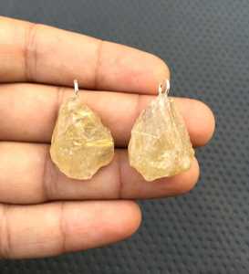 2ชิ้นพลอยทับทิมธรรมชาติสีทองอัญมณีหยาบไม่ผ่านการบำบัดเสน่ห์92.5สเตอร์ลิงเงินจี้ทำด้วยมือขายส่ง - Product Image 4