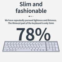Combo de Teclado y Ratón Inalámbrico BT Mini Portátil y Delgado, en Oferta, para Mac, PC, iPhone, iPad, iOS, Android, Windows