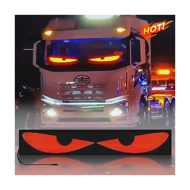 New OFICE Dynamic Demon & Devil Eye 5V LED Display Panel for Universal Vehicles Flexible Blinking Lights Trucks Accessory