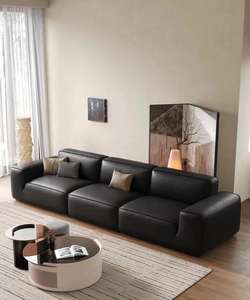 Sofá Chesterfield de PU Moderno y Lujoso para Sala de Estar, Diseño Ligero, Relleno de Esponja - Product Image 4