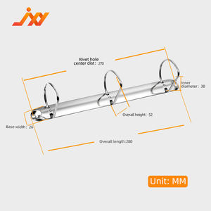 金属製3穴リングバインダーメカニズムファイルフォルダノート収納クリップオフィス用文房具用 - Product Image 5