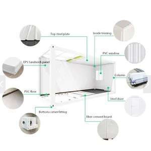 Contenedor Plegable Personalizado para Floristería, Precio de Fábrica Foshan 2026, Contenedor Pequeño de 20 Pies para Oficina, Villa o <span class=keywords><strong>Restaurante</strong></span> - Product Image 4