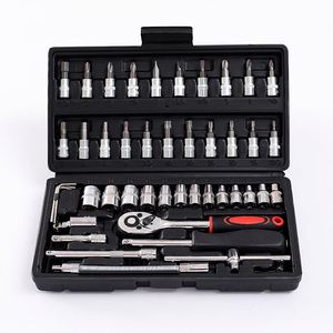 Juego de Herramientas Manuales para Reparación de Automóviles X709, 46 Piezas, Juego de Llaves de Impacto, Llave de Tubo Pequeña de 1/4" y Puntas de Destornillador - Product Image 4
