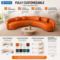 Canapé moderne en cuir PU orange, capitonné, pour discothèque, KTV, bar, salon, mobilier design orange moderne