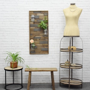 Luckywind Placca Decorazione Della Parete con 3 Mason Vasi per La Decorazione Domestica di Legno Decorativo Agriturismo <span class=keywords><strong>Stile</strong></span> Vintage <span class=keywords><strong>Rustico</strong></span> Marrone 100% Fatti A Mano - Product Image 5
