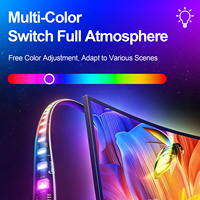 Kit de Retroiluminación Dual 2.0 WiFi TV Sync Box con Tira de Luces LED RGB 5050, Sincronización de Escenas Musicales para Monitor de Juegos y Cine en Casa