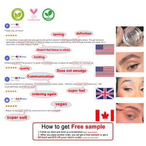 <span class=keywords><strong>Gel</strong></span> Fijador de Cejas Vegano de Marca Blanca al por Mayor, Resistente al Agua y de Larga Duración, Cera en <span class=keywords><strong>Gel</strong></span> Transparente para Cejas Estilo Jabón - Product Image 2