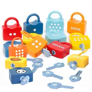 Сопутствующие парные игрушки для разблокировки, Детские обучающие игрушки с цифрами алфавита, разблокирующие игрушки Монтессори, Обучающие пособия, разблокирующие игрушки