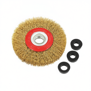 TTAKE Circular <b>Brush</b> Wavy <b>Wire</b> 100x25 Mm Steel Abrasive For Bench Grinders - Product Image 2