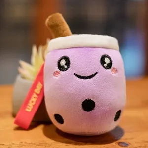 Milchtee-Becher Plüsch-Anhänger, Cartoon-Milchtee-Puppe Taschenanhänger, Schlüsselanhänger-Dekoration - Product Image 6