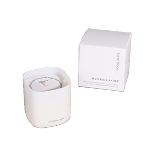 Collezione <span class=keywords><strong>ambra</strong></span> serie 4 colori 10oz quadrati quadrati opachi vasetti di vetro per 280g di colore candela profumata <span class=keywords><strong>cera</strong></span> - Product Image 1