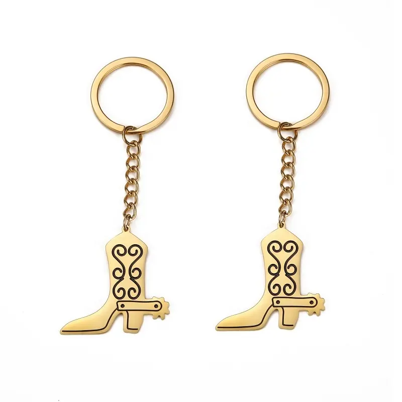 Horshi New Arrival Equestrian Lover Key Chain Western Cowboy Boots Keyring Perfect Pendant for Your Bags, Backpacks Etc.
