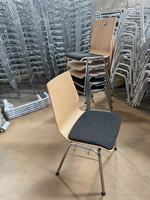Chaise d'étudiant en contreplaqué avec tablette d'écriture pour salle de classe et salle de formation