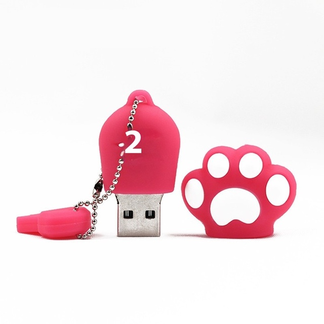 Customizable Paw Print Flash Drive USB 2.0 3.0 4GB  8GB 16GB Cartoon Silicone for Gifts