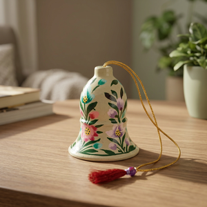 Handmade Floral Jingle Bell Christmas <b>Tree</b> <b>Ornament</b> Hanging Holiday Decoration Indoor Decor - Product Image 4