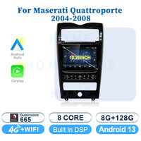 Autoradio multimédia Carplay Auto 10.26 pouces pour Maserati Quattroporte 2004-2020 Qualcomm 665 Android 13 8 cœurs GPS Navigation DSP