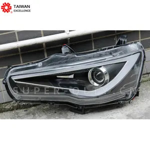 super q lancer headlights for Mitsubishi Lancer 2010-2017 high quality modified headlight assembly auto far tuning