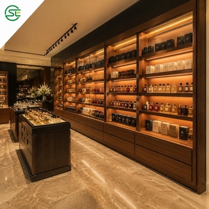 Estantes de Exhibición de Perfumes de Pared, Madera, Decoración Interior de Tiendas Minoristas, Diseño de Tiendas, Estante de Exhibición de Fragancias y Perfumes - Product Image 3