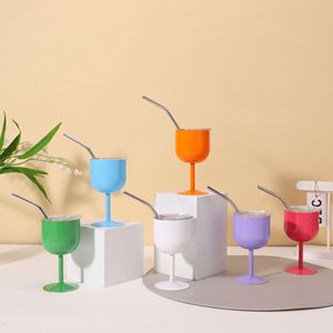 Juego de Vasos de Chupito de Acero Inoxidable Estilo Americano, 4 oz, con Aislamiento Térmico Inteligente y Pajita para Bodas y Fiestas - Product Image 3