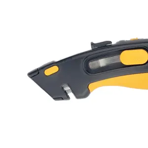 سكين قطع صناديق قابل للسحب متعدد الوظائف صناعي سكين SK5 شبه منحرف شفرة من الصلب الكربوني سكين مفيد