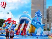 Grand toboggan aquatique gonflable géant de 10 mètres de haut, châteaux gonflables et toboggan aquatique pour enfants, parcs aquatiques bon marché