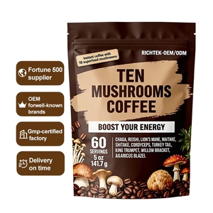 Caffè Istantaneo Arabica 10 in 1 con Funghi a Marchio Privato: Criniera di Leone, Cordyceps, Chaga, Reishi - Product Image 1