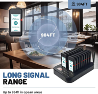 NOUVEAU Système d'Appel Sans Fil pour Restaurants avec 16 Bipeurs Personnalisables, Idéal pour Camions, Cafés, Boutiques, Bars, Banques – Bipeurs Client Étanche