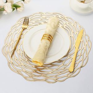 Oferta Especial: Juego de Manteles Individuales Redondos Metálicos Dorados para Mesa de Comedor, Centro de Mesa para Bodas - Product Image 2